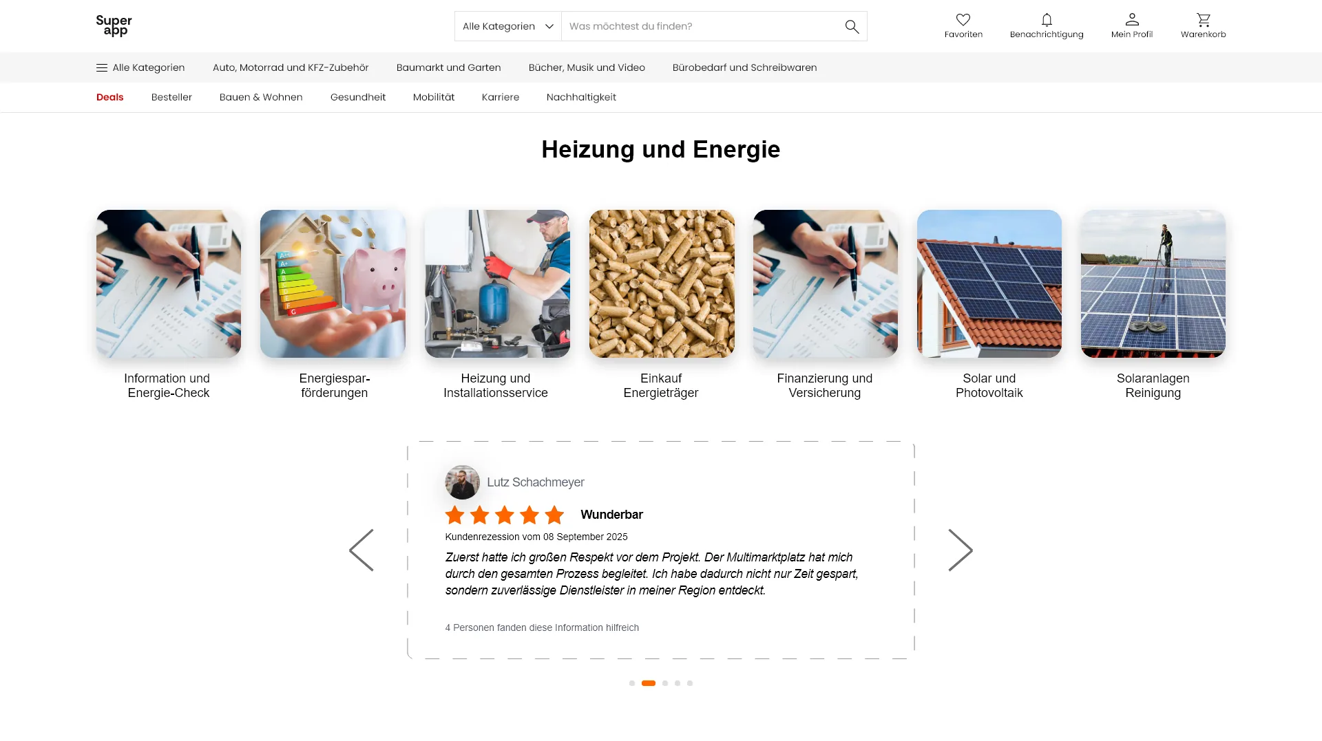 Heizung & Energie – Customer Journey